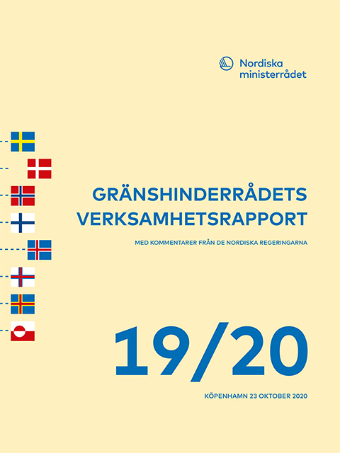Bild på framsida av Gränshinderrådets verksamhetsrapport 19/20