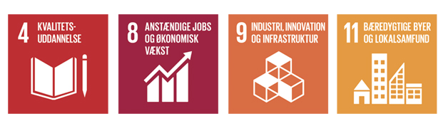 Globale holdbarhedsmål 4, 8, 9 og 11