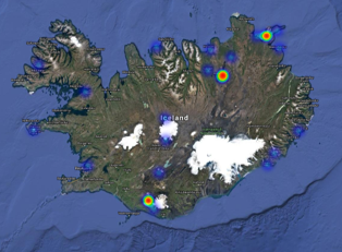 Kort: Kort over Island