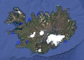 Kort: Kort over Island