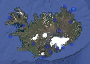 Kort: Kort over Island