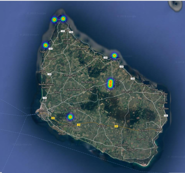 Kort: Kort
over Bornholm