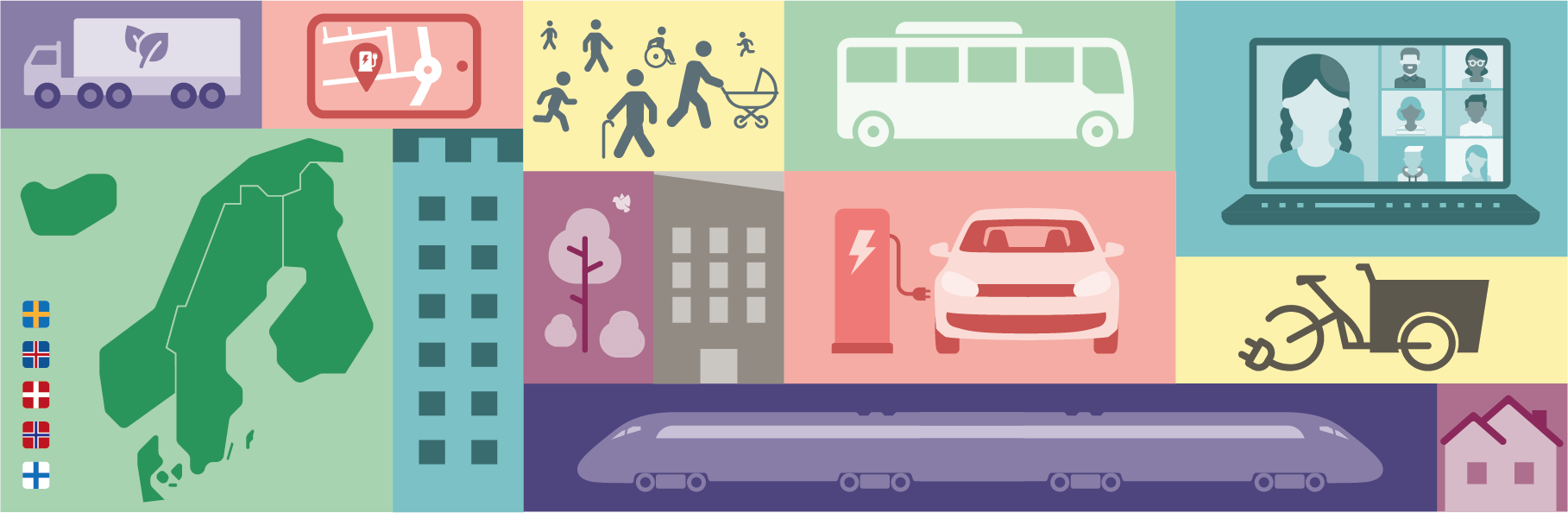 Infographic showing different transport forms