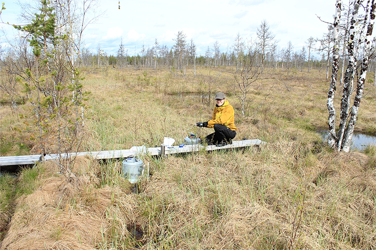 Photography of person measuring in landscape