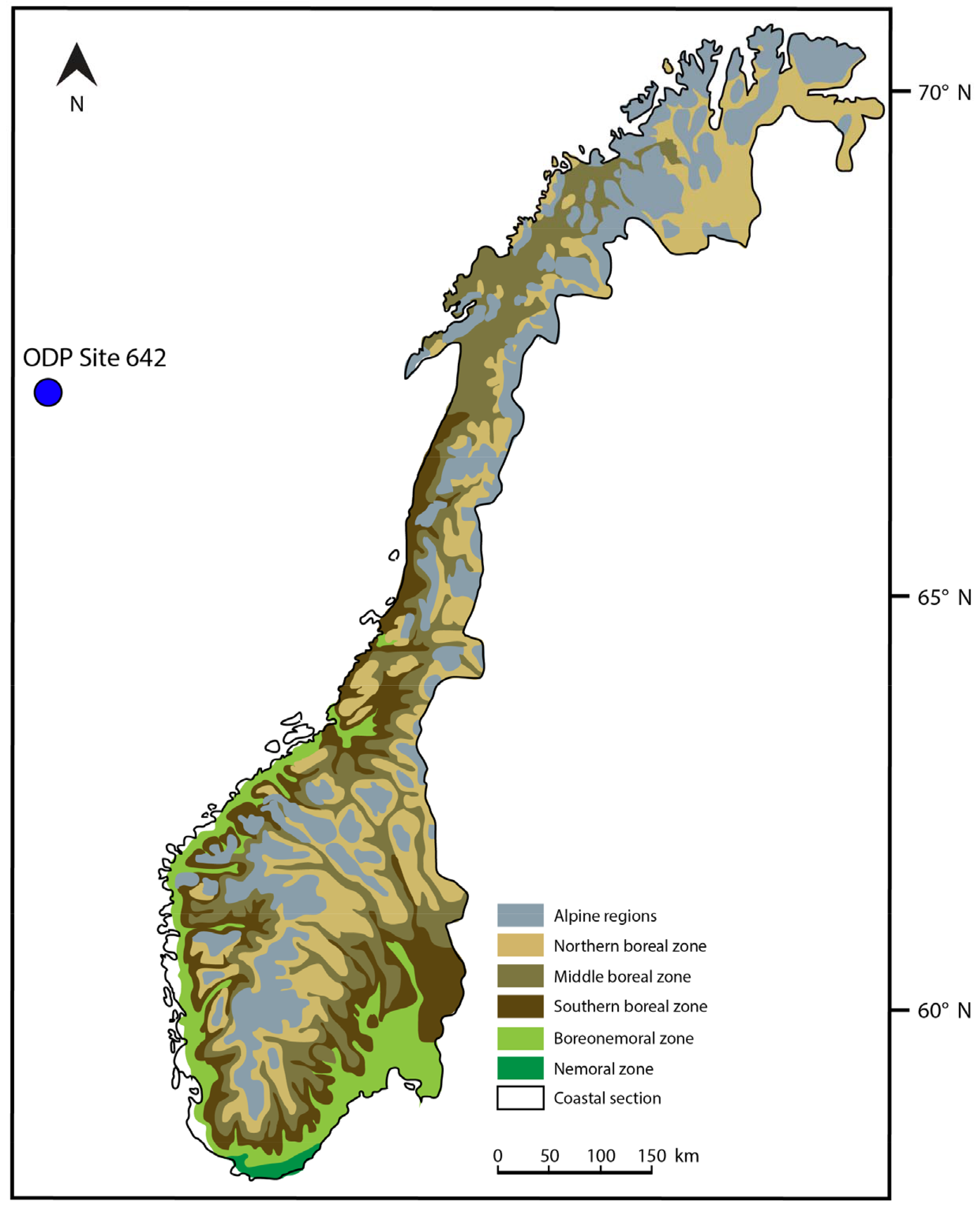 Map over Sweden