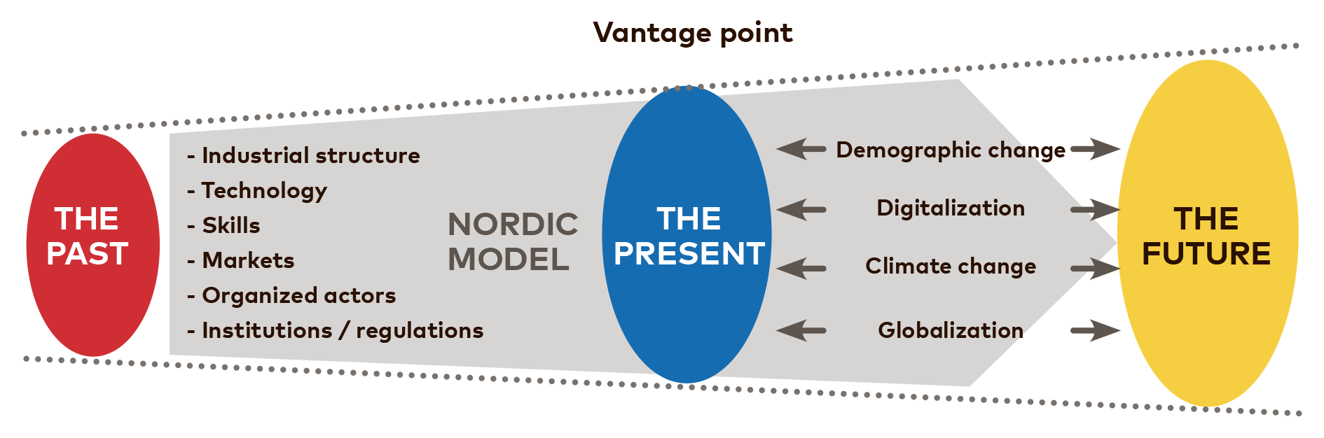 Infographic showing analytical framework
and perspectives