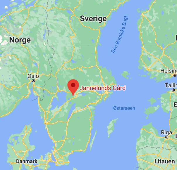 Map showing Jannelunds Gård