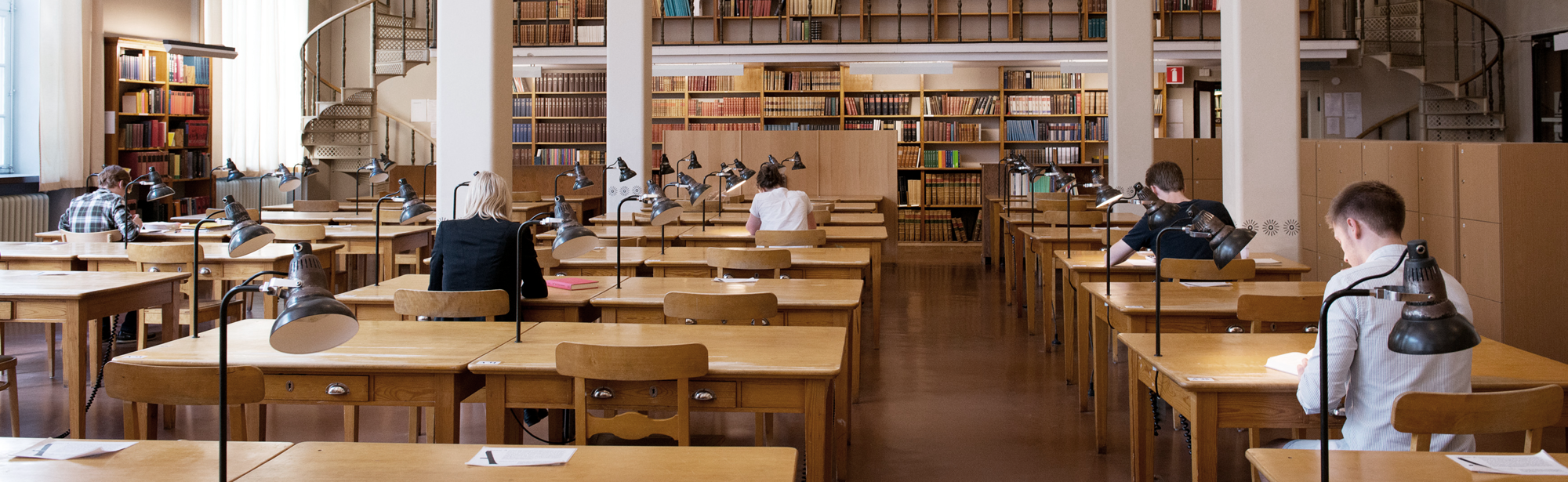 Students in library