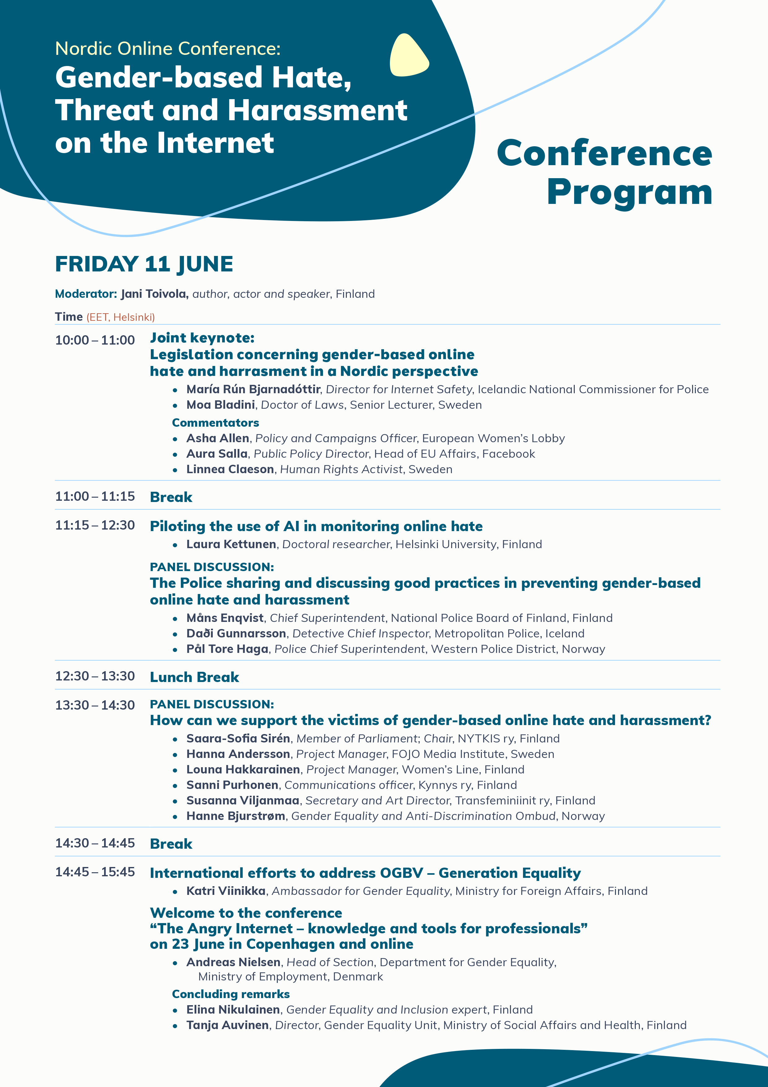 Conference programme day 2