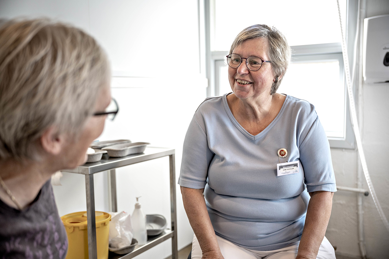 Sköterska med patient