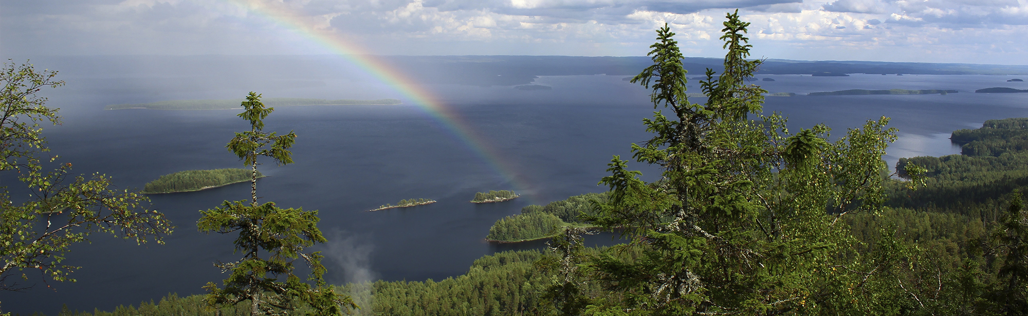 Rainbow over sea