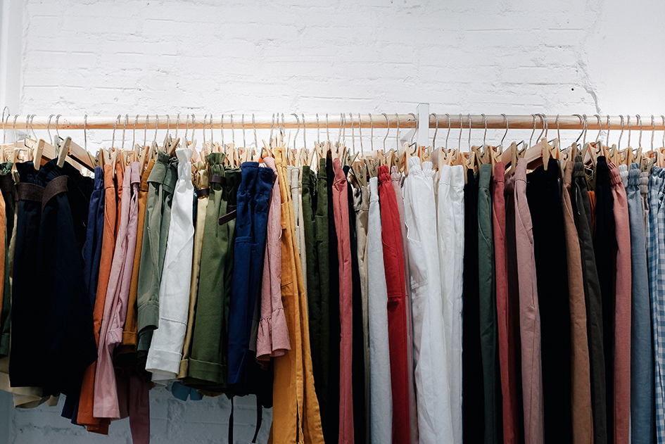 Clothes in different colours