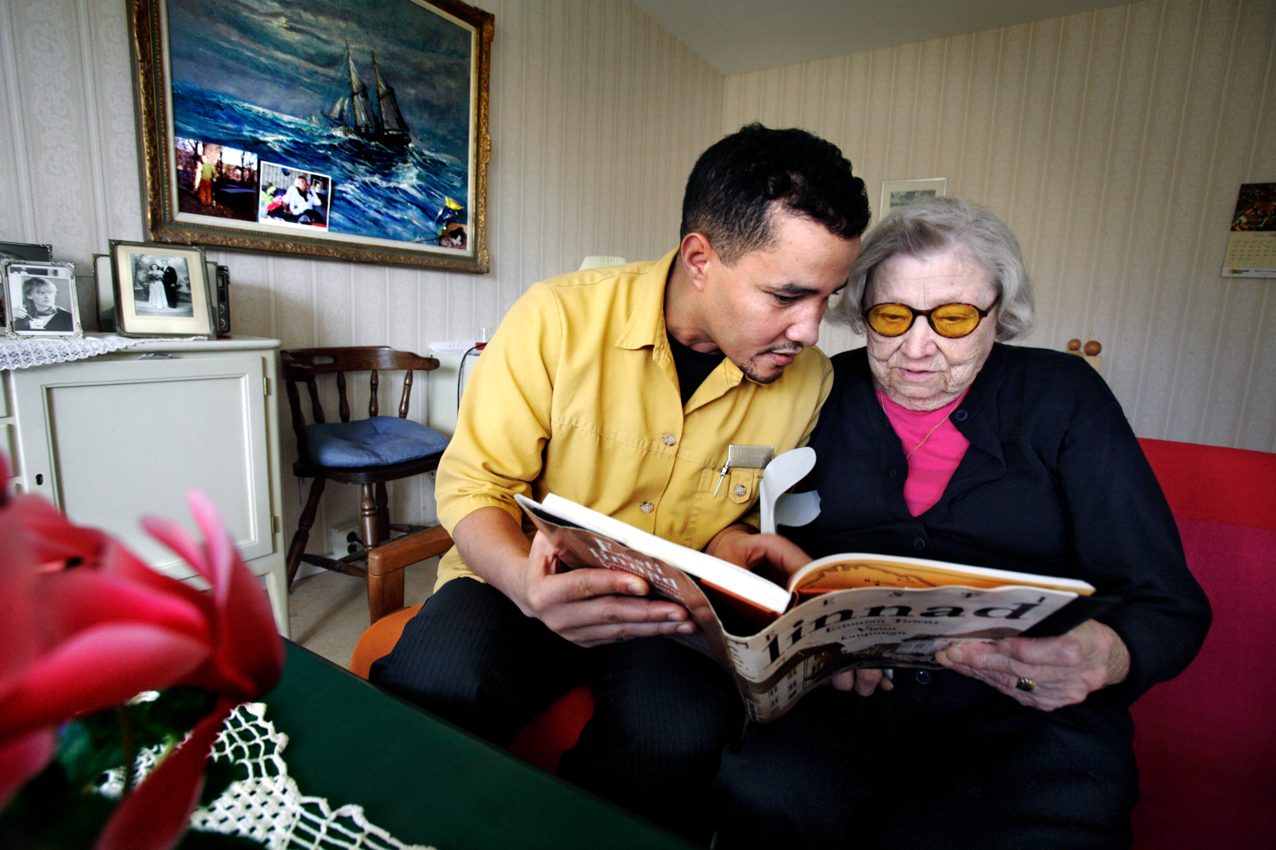 Nurse and elder woman
