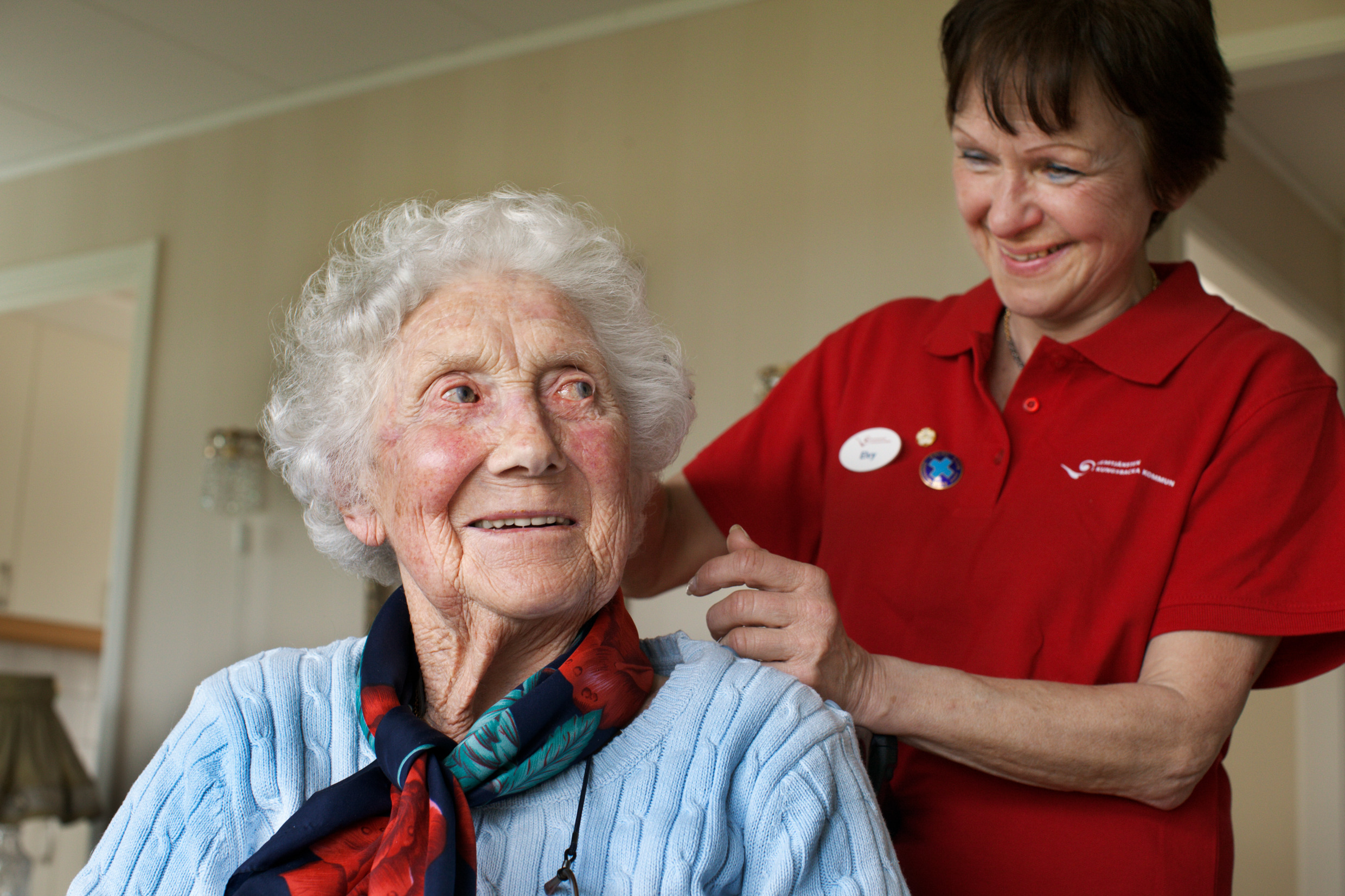 Elder woman and nurse