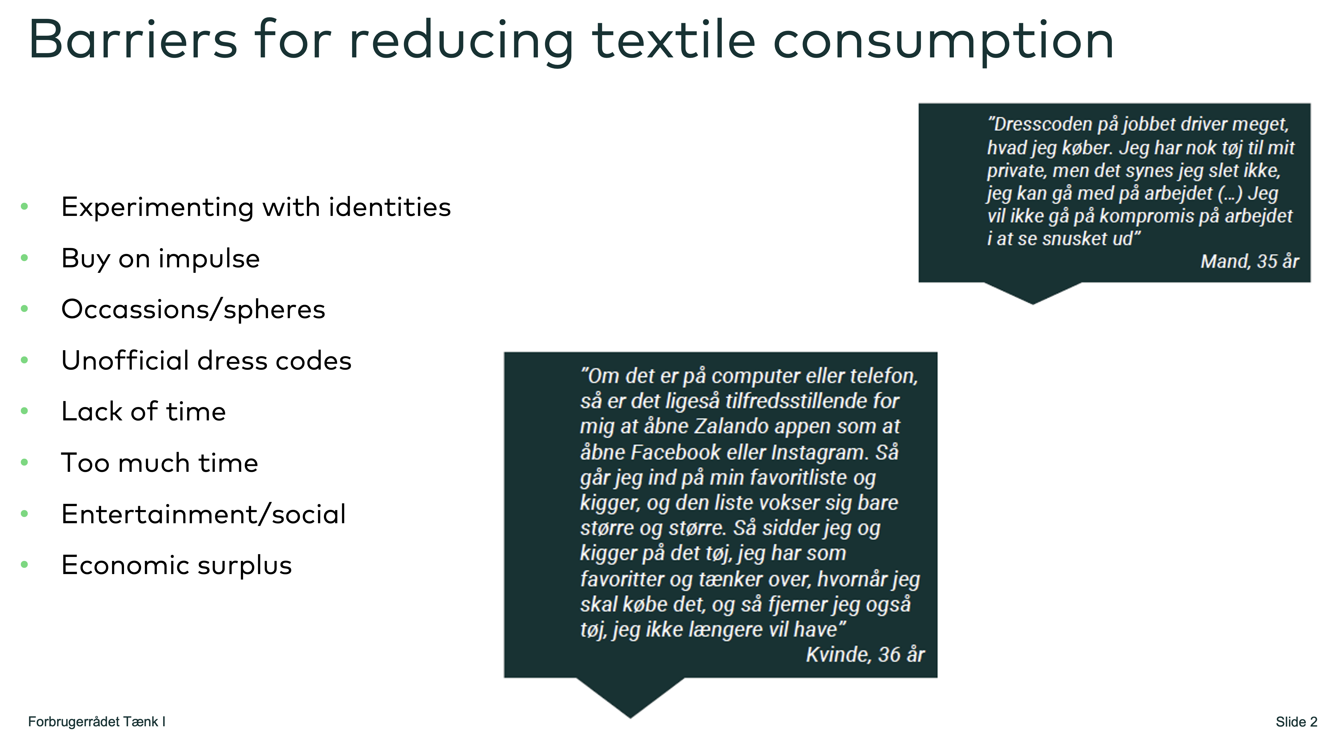 Infographic shows barriers for reducing textile consumption