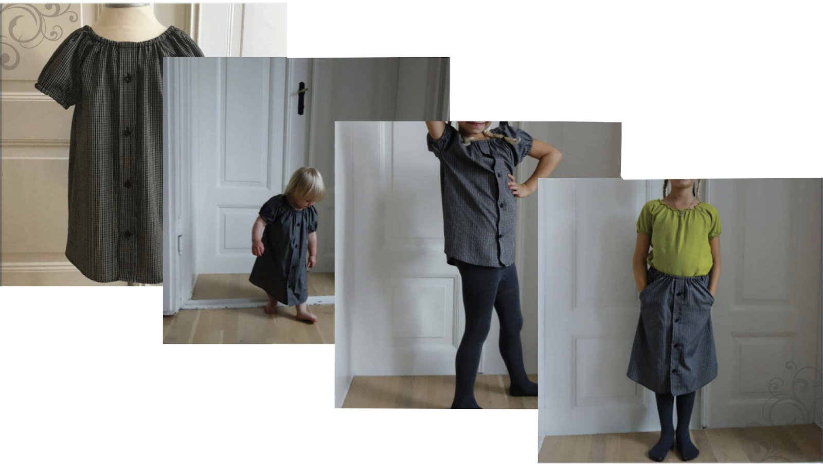 Picture shows how to repurpose a dress as a child grows up