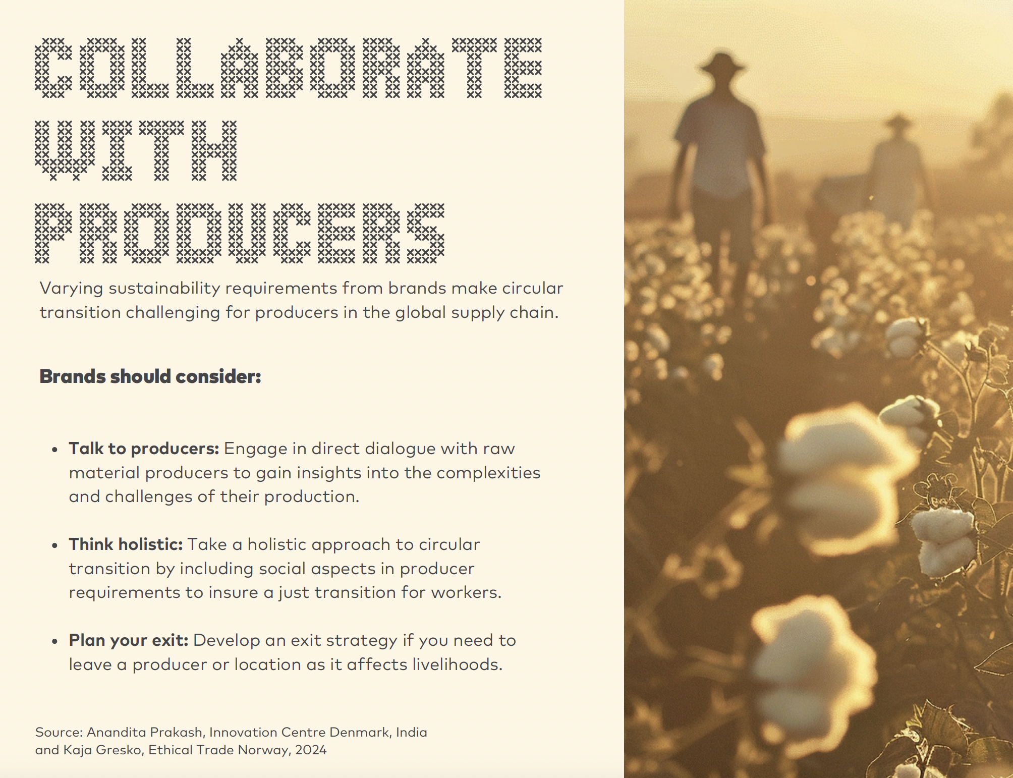 Infographic shows how brands can collaborate with textile producers